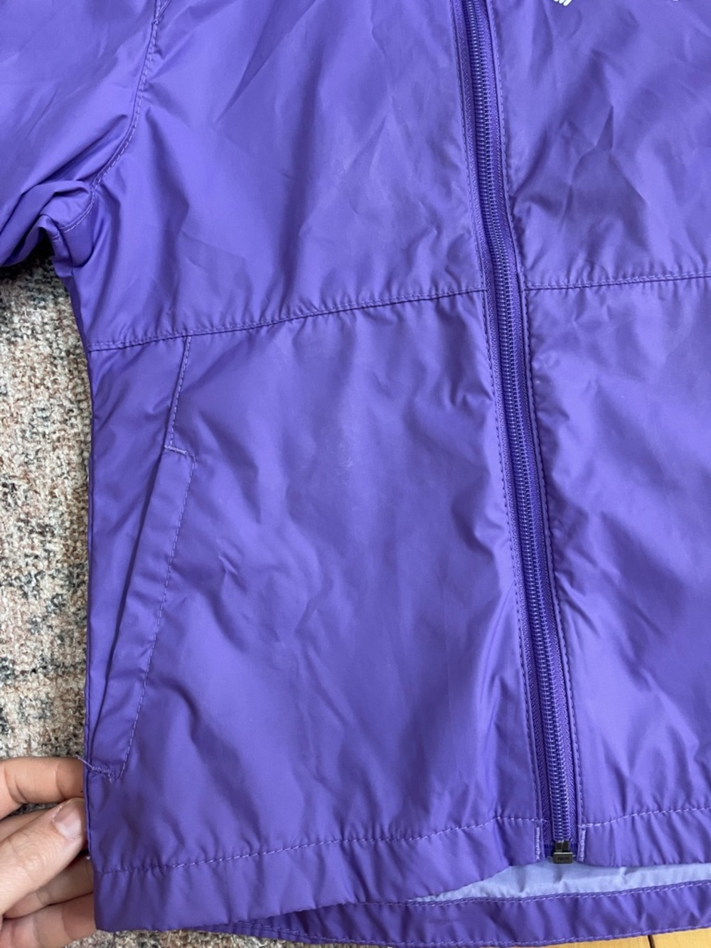 Girls Columbia Violet Hooded Packable Windbreaker rain jacket XS - Picture 2 of 7